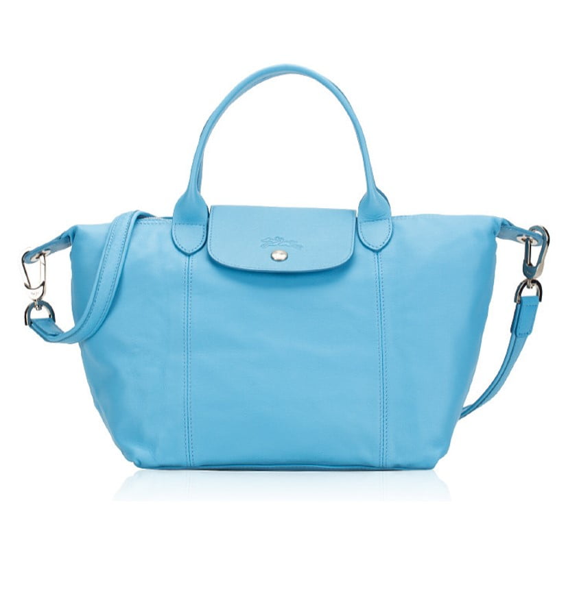 Longchamp Le Cuir Top Handle bag – Medium/Sky blue – Galoshire